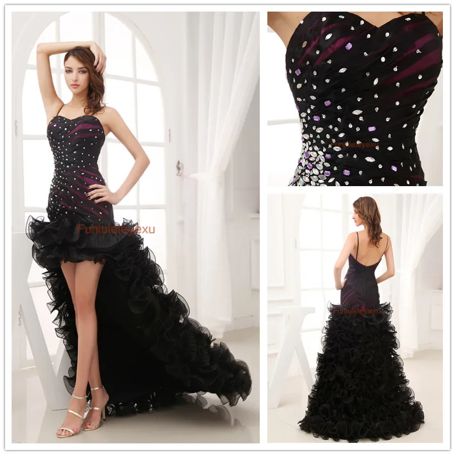 Beautiful New Fashion Sexy High Low Sweetheart Black Organza Long Formal Party Evening Gown Prom Dresses
Beautiful New Fashion Sexy High Low Sweetheart Black Organza Long Formal Party Evening Gown Prom Dresses