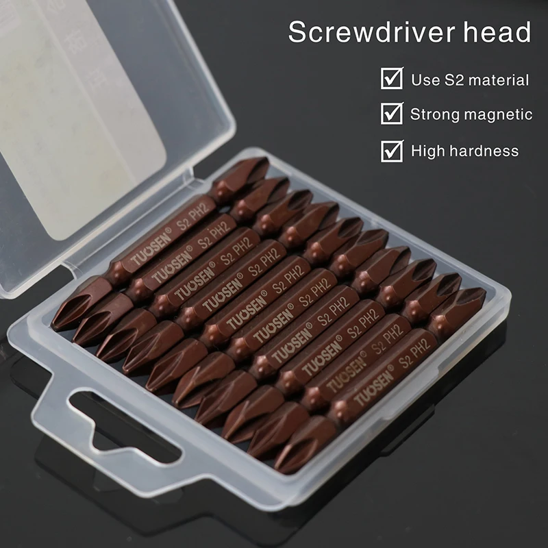 10PCS Slotted Screwdrivers Cross Screwdriver Bit Set ph2 Bits Precision Impact driver Magnetic Anti Slip Electric Tool Hex Shank
10PCS Slotted Screwdrivers Cross Screwdriver Bit Set ph2 Bits Precision Impact driver Magnetic Anti Slip Electric Tool Hex Shank