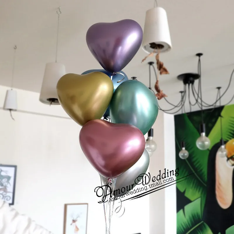 12inch Metalic Chrome Gold Silver Heart Balloon Wedding Baby Shower Birthday Carnival Party Decor Metal Latex Balloon
12inch Metalic Chrome Gold Silver Heart Balloon Wedding Baby Shower Birthday Carnival Party Decor Metal Latex Balloon