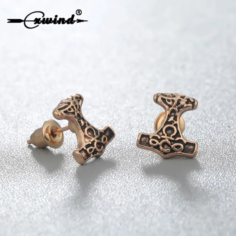 Cxwind Thor's Hammer Stud Earrings Thor Jewelry Viking Hammer Earrings for Men Women Fashion Wholesale Gift oorbellen
Cxwind Thor's Hammer Stud Earrings Thor Jewelry Viking Hammer Earrings for Men Women Fashion Wholesale Gift oorbellen
