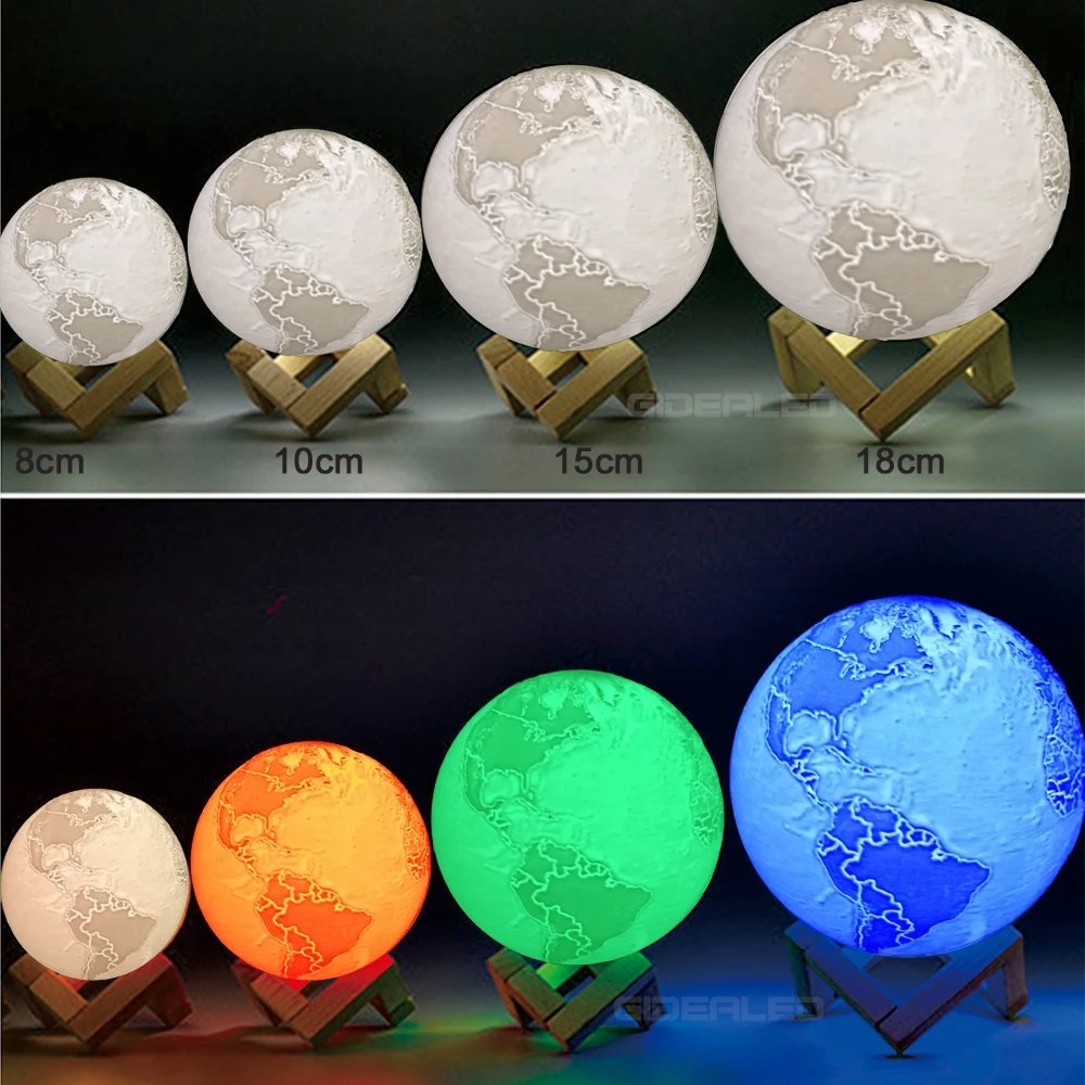 Rechargeable 3D Print Moon Lamp With control 16 Color and touch control LED Night Light Bedroom Bookcase Decor Creative Gift
Rechargeable 3D Print Moon Lamp With control 16 Color and touch control LED Night Light Bedroom Bookcase Decor Creative Gift
