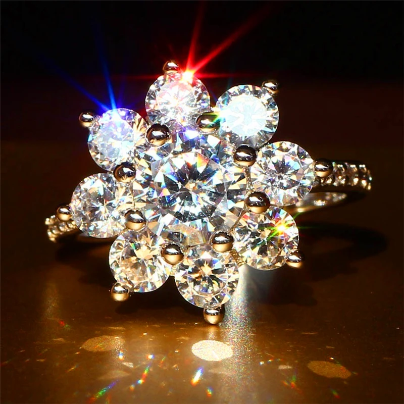 LOREDANA Luxury Female Snowflake Ring Fashion Silver Color Crystal Zircon Stone Ring Vintage Wedding Rings For Women
LOREDANA Luxury Female Snowflake Ring Fashion Silver Color Crystal Zircon Stone Ring Vintage Wedding Rings For Women