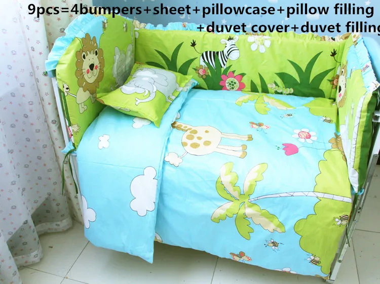 2017! 6/7PCS Lion 100% cotton baby bedding set cama infantil Pillowcases sheets super soft infant,120*60/120*70cm
2017! 6/7PCS Lion 100% cotton baby bedding set cama infantil Pillowcases sheets super soft infant,120*60/120*70cm