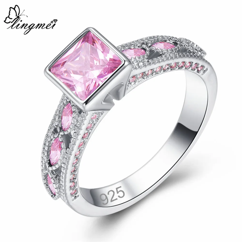 lingmei New Arrival Square & Marquise Pink & Champagne CZ Silver ColorRing Size 67 8 9 Beautiful Popular Women Wedding Jewelry
lingmei New Arrival Square & Marquise Pink & Champagne CZ Silver ColorRing Size 67 8 9 Beautiful Popular Women Wedding Jewelry