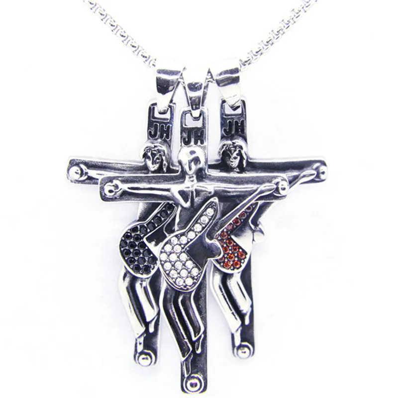 1pc Newest Singer JH Crystal Guitar Pendant 316L Stainless Steel Jewelry Cool Cross Music Pendant
1pc Newest Singer JH Crystal Guitar Pendant 316L Stainless Steel Jewelry Cool Cross Music Pendant