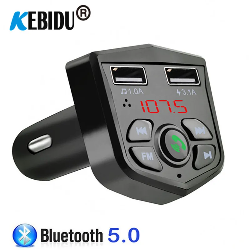 Фото FM трансмиттер автомобильный с поддержкой Bluetooth 5 0 и двумя - купить