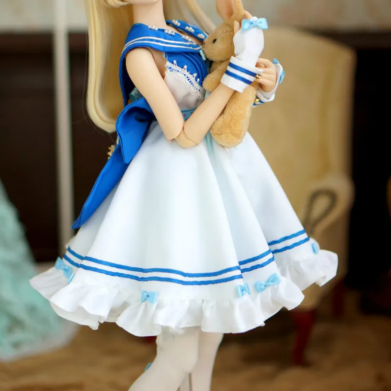 Estartek MW001 1/3 1/4 индивидуальные темно синие Униформа костюм для BJD SD DD куклы фигурку
