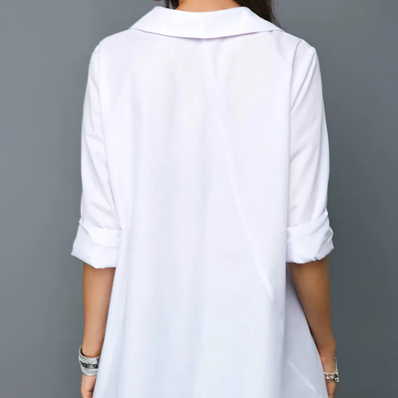 Women Blouses The Lady's Irregular Shape Colorful Button Shirt Turn-down Collar Half Sleeve Solid White Red Blue Casual Tops
Women Blouses The Lady's Irregular Shape Colorful Button Shirt Turn-down Collar Half Sleeve Solid White Red Blue Casual Tops