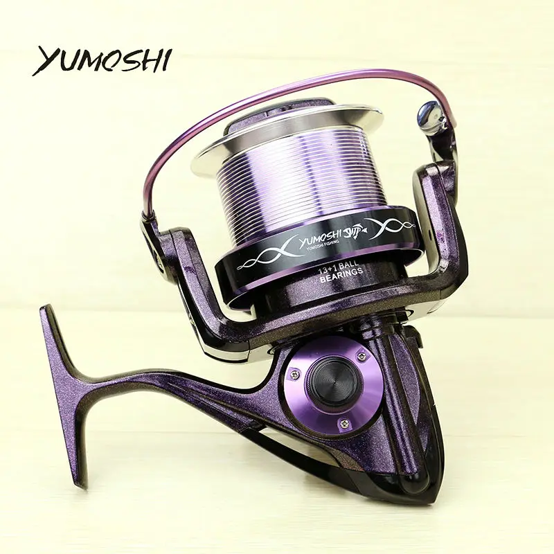 Рыболовная катушка YUMOSHI AF8000 14 шарикоподшипников 13 + 1BB меняющая цвет передаточное
