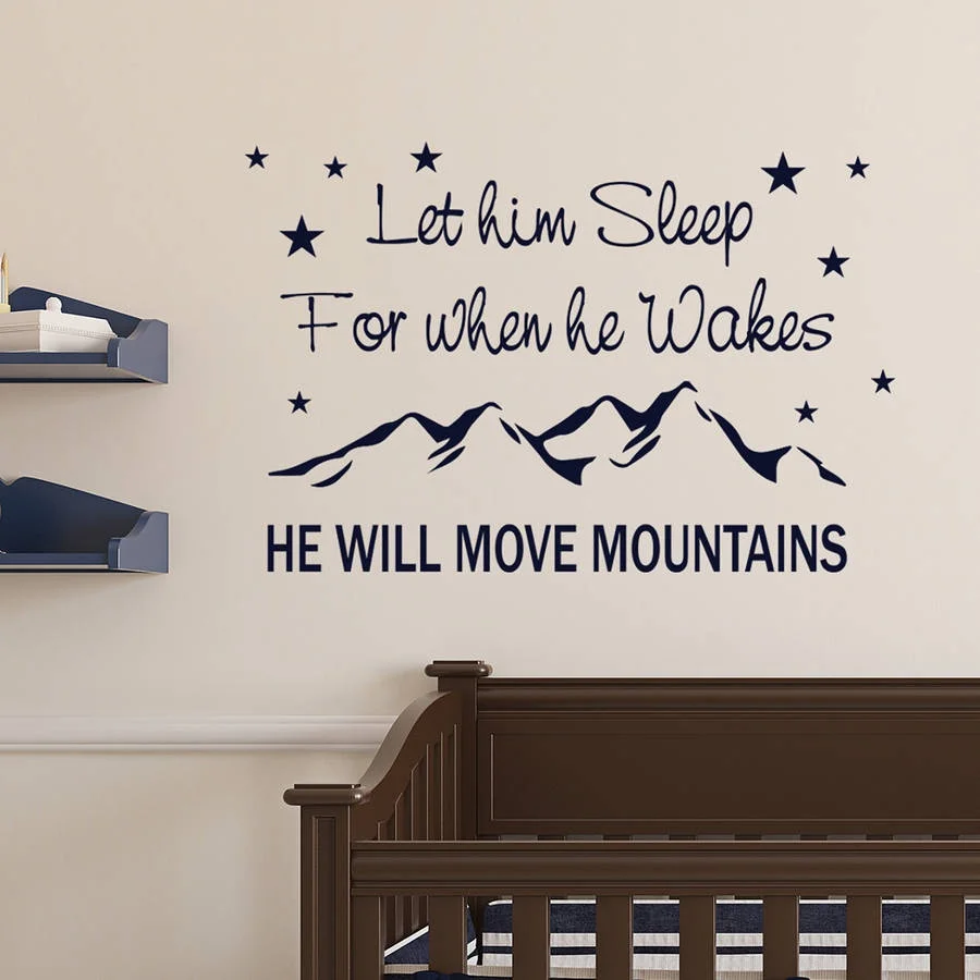 'Will Move Mountains' Nursery Wall Quote Stickers Wall Decals Kids Bedroom Home Decoration Living Room Decor Window Mural ZS7
'Will Move Mountains' Nursery Wall Quote Stickers Wall Decals Kids Bedroom Home Decoration Living Room Decor Window Mural ZS7