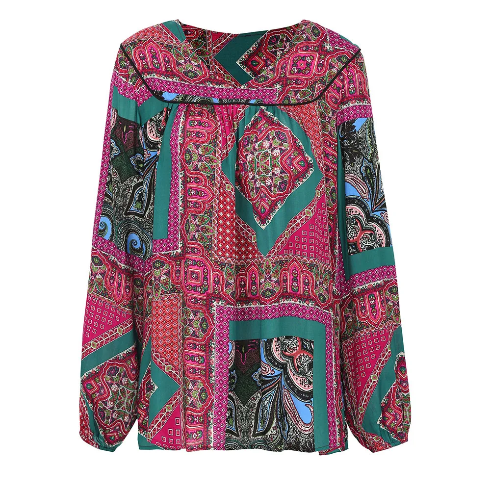 Plus Size Women Loose Blouse Vintage Print V-Neck Long Sleeves Shirt for Women Casual Pullover Tops Fashion Lady Chiffon Shirts
Plus Size Women Loose Blouse Vintage Print V-Neck Long Sleeves Shirt for Women Casual Pullover Tops Fashion Lady Chiffon Shirts
