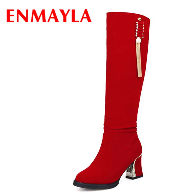 ENMAYLA New Warm Winter Boots Women Shoes Fashion Sexy High-heeled Boots Platform Black Red Big Size 34-43 Women Long Boots
ENMAYLA New Warm Winter Boots Women Shoes Fashion Sexy High-heeled Boots Platform Black Red Big Size 34-43 Women Long Boots