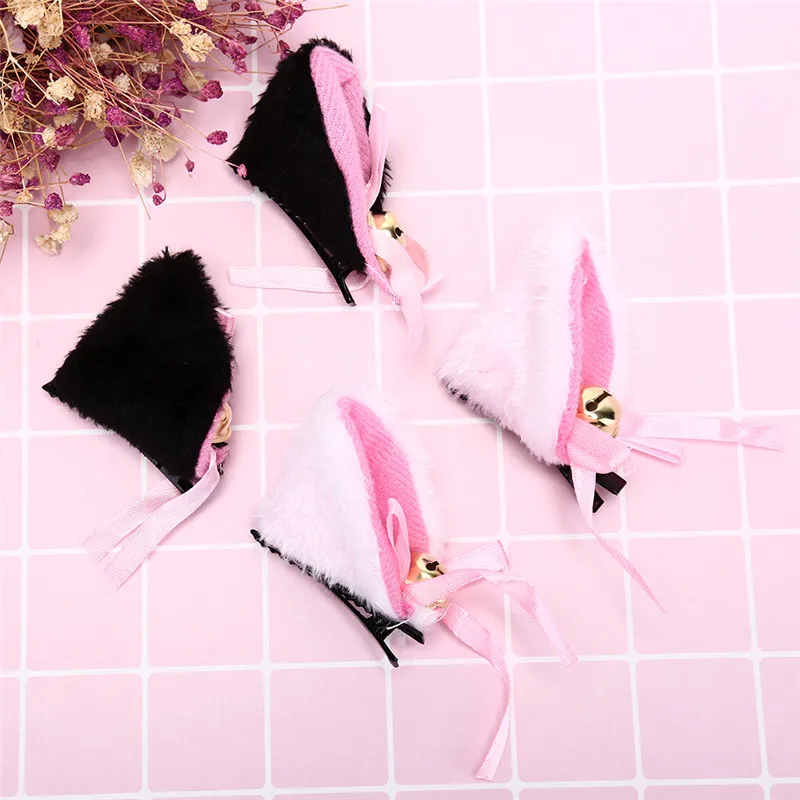 1 Pair Kawaii Girl Female Headwear Faux Fur Cat Ear Hair Clip With Smallbell For Hallowmas Xmas Party Fancy Ball Decor Props
1 Pair Kawaii Girl Female Headwear Faux Fur Cat Ear Hair Clip With Smallbell For Hallowmas Xmas Party Fancy Ball Decor Props