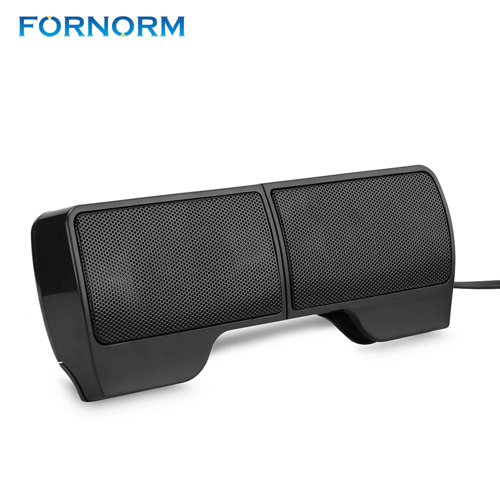 Fornorm мини Портативный ClipOn USB стерео Колонки линии контроллер Саундбар для