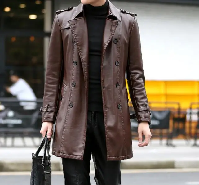 M-5XL / HOT / Spring Men's New Fashion Classic Personality In the long section double breasted lapel and velvet PU Slim coat
M-5XL / HOT / Spring Men's New Fashion Classic Personality In the long section double breasted lapel and velvet PU Slim coat