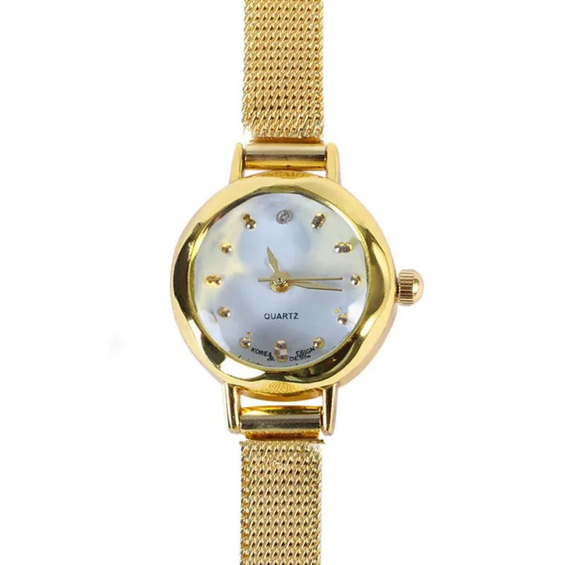 Golden Small Chic Relojes Dial Steel Band Quartz Wrist Watch Gift Girl Women Lady Relogio
Golden Small Chic Relojes Dial Steel Band Quartz Wrist Watch Gift Girl Women Lady Relogio