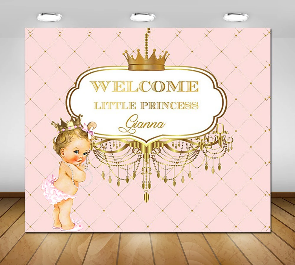 custom royal pink and gold princess crown photography studio background High quality Computer print party photo backdrop
custom royal pink and gold princess crown photography studio background High quality Computer print party photo backdrop