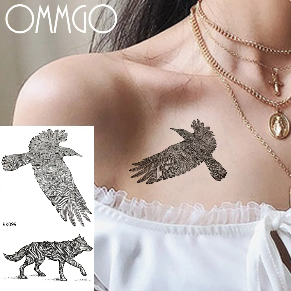 OMMGO эскиз линии Орел, волк Временные татуировки для мужчин наклейка искусственная Татуировка боди арт руки племен черный минимализм Пользо...
OMMGO эскиз линии Орел, волк Временные татуировки для мужчин наклейка искусственная Татуировка боди арт руки племен черный минимализм Пользо...