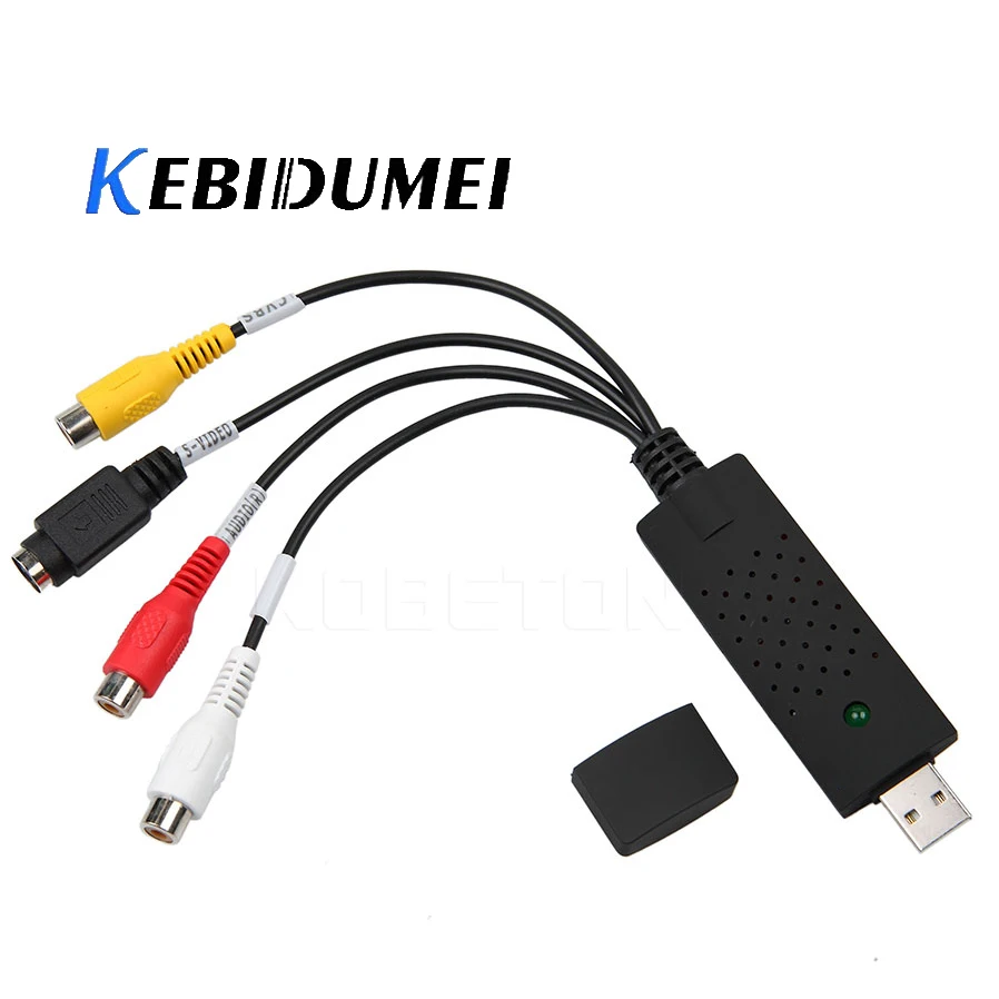 Фото USB 2 0 легкий адаптер kebidumei для видеозаписи ТВ DVD VHS DVR с поддержкой Win10|Карты видео- и