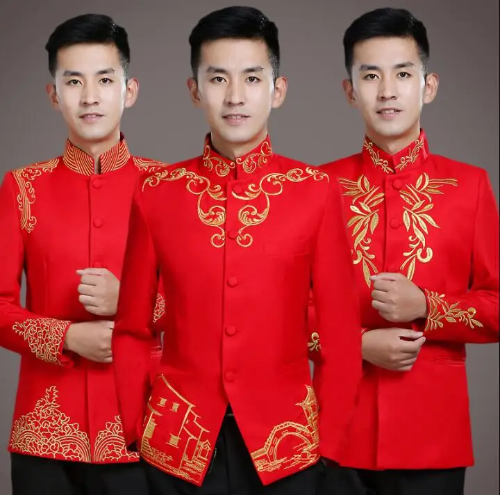 Chorus embroidery groom suits for men blazer boys prom mariage suits mens fashion slim masculino latest coat pant designs red
Chorus embroidery groom suits for men blazer boys prom mariage suits mens fashion slim masculino latest coat pant designs red