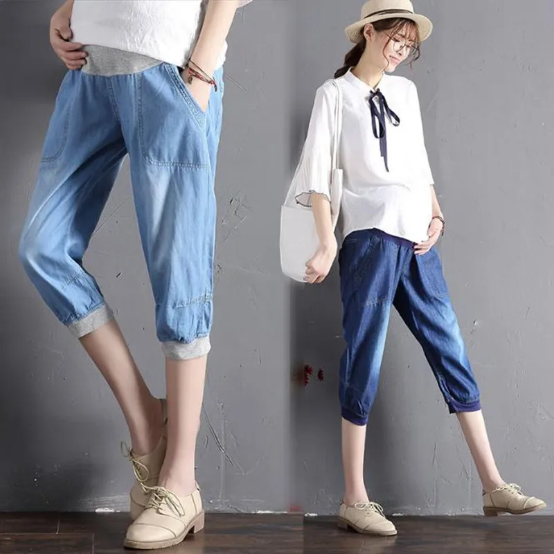 Maternity cropped pants summer women's clothing thin large size pregnancy jeans loose casual harem stomach shorts
Maternity cropped pants summer women's clothing thin large size pregnancy jeans loose casual harem stomach shorts
