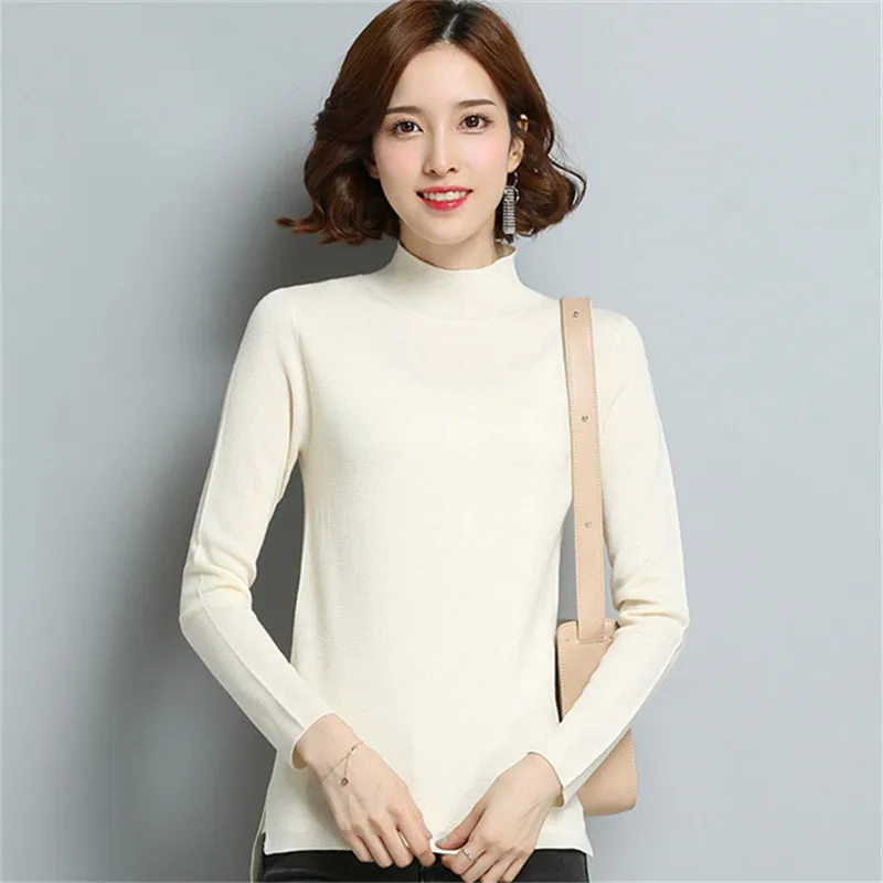 new arrival pure wool knit women fashion half high neck slim pullover sweater solid color M-XL retail wholesale
new arrival pure wool knit women fashion half high neck slim pullover sweater solid color M-XL retail wholesale
