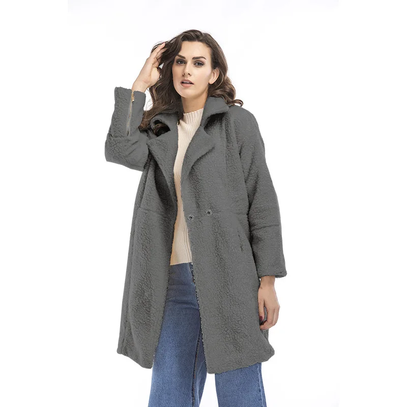 2018 Winter Coat Women Wide Lapel Belt Pocket Wool Blend Oversize Long Trench Outwear Ladies | Женская одежда