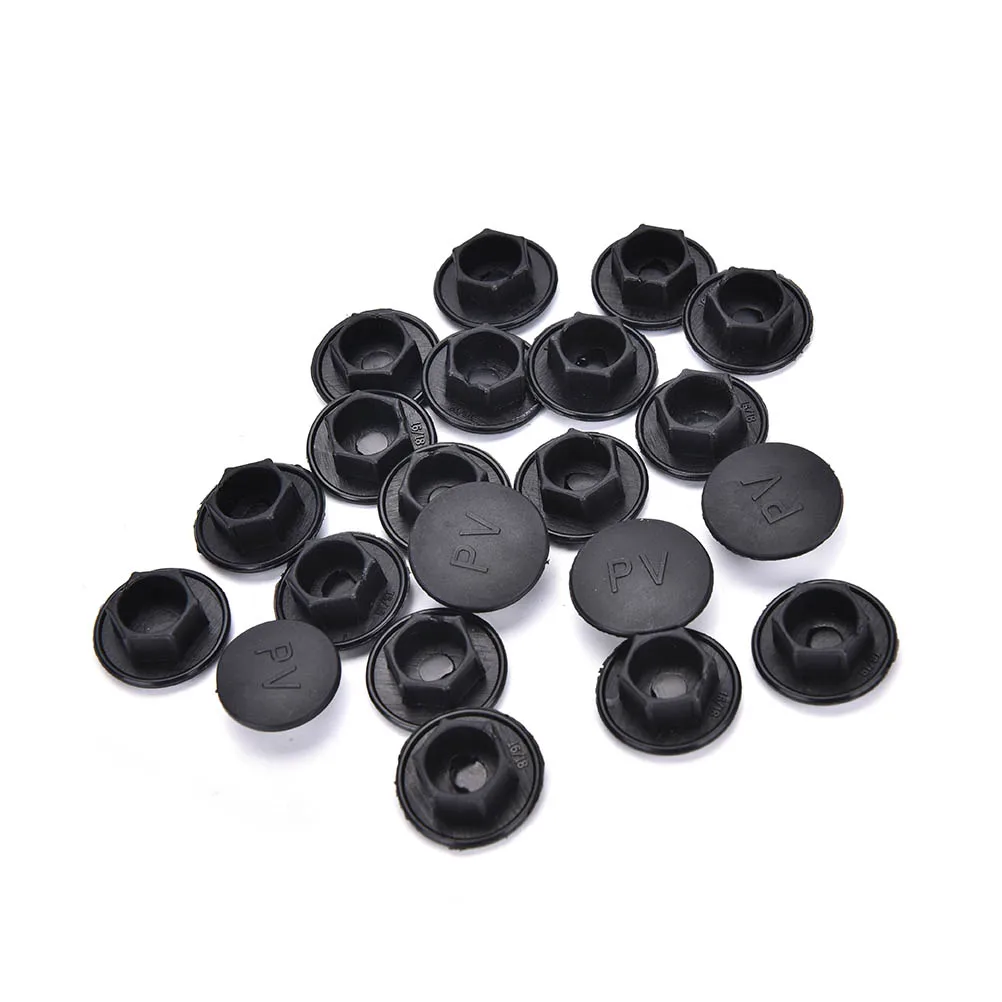20PCS Black Hex Socket Allen Bolt Screw Nut Hexagon Head Cover Cap Protector Fasteners Screws Covers Caps M5-24 | Обустройство дома