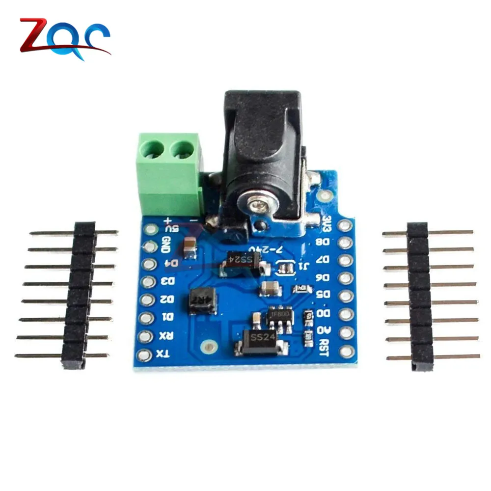 7 -24V DC Power Shield Board V1.1.0 Module for WEMOS D1 Mini DIY Kit Expansion Board
7 -24V DC Power Shield Board V1.1.0 Module for WEMOS D1 Mini DIY Kit Expansion Board