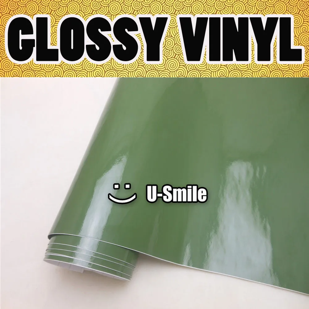 GLOSS Army Military Green Sticker Decal Vinyl Wrap Air Release Glossy Green Self Adhesive Vinyl Size:1.52x30m/Roll
GLOSS Army Military Green Sticker Decal Vinyl Wrap Air Release Glossy Green Self Adhesive Vinyl Size:1.52x30m/Roll