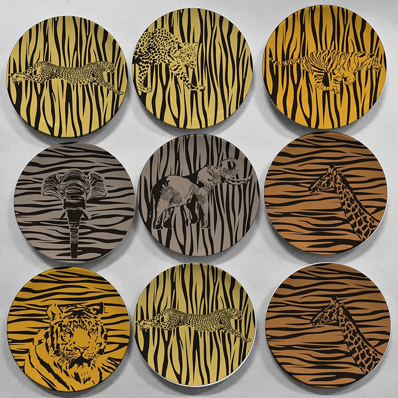 Africa wild animal giraffe/tiger/eopard stripe printing wall hanging plate Home Furnishing decorative ceramic craft plates
Africa wild animal giraffe/tiger/eopard stripe printing wall hanging plate Home Furnishing decorative ceramic craft plates