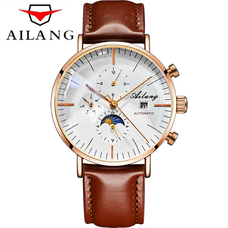 AILANG Automatic Mens Watches Top brand luxury Men Mechanical Watch 50M Waterproof Wristwatches Military Clock erkek kol saati
AILANG Automatic Mens Watches Top brand luxury Men Mechanical Watch 50M Waterproof Wristwatches Military Clock erkek kol saati