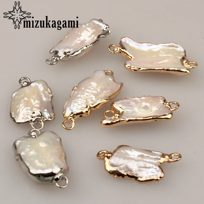 1pcs Natural Pearl Charms Irregular Geometry Double Hole Connectors Beads For DIY Jewelry Earrings Making Accessories
1pcs Natural Pearl Charms Irregular Geometry Double Hole Connectors Beads For DIY Jewelry Earrings Making Accessories