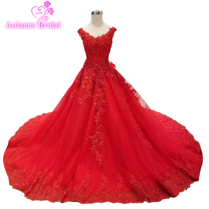 Vestidos De 15 Anos Красные кружевные платья Quinceanera с кристаллами милые 16 платьев бальные