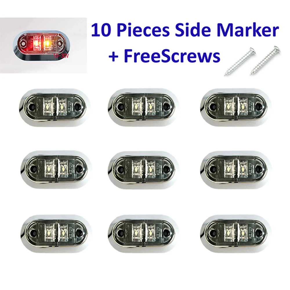 2 LED Wide Voltage 10-30V Turn Signal Side Lights Lampholders Waterproof 2W Red-Yellow Color Piranha Lights
2 LED Wide Voltage 10-30V Turn Signal Side Lights Lampholders Waterproof 2W Red-Yellow Color Piranha Lights