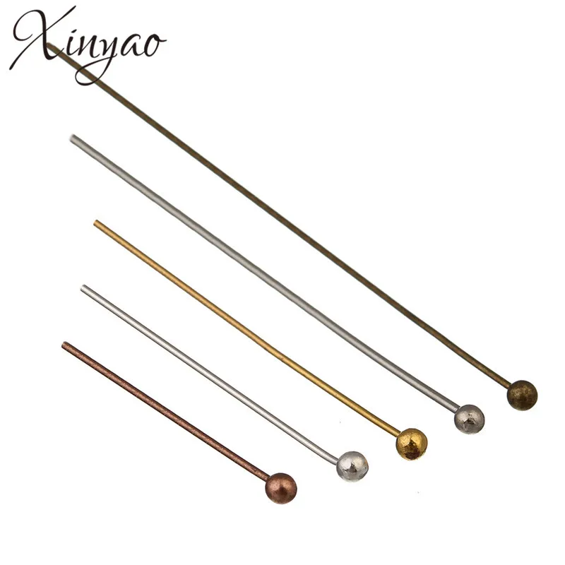 XINYAO 200pcs Gold Silver Color Ball Head Pins Length 20 25 30 40 50 mm Head Pins For Jewelry Making Findings Dia 0.5mm F352
XINYAO 200pcs Gold Silver Color Ball Head Pins Length 20 25 30 40 50 mm Head Pins For Jewelry Making Findings Dia 0.5mm F352