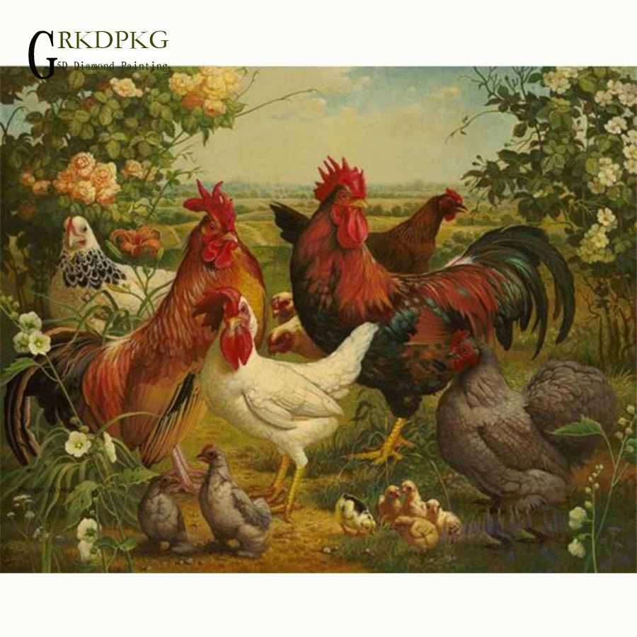 GRKDPKJ 5d diy Full square diamond painting Chicken family drill Wedding decoration painting accessories pictures of rhinestones
GRKDPKJ 5d diy Full square diamond painting Chicken family drill Wedding decoration painting accessories pictures of rhinestones