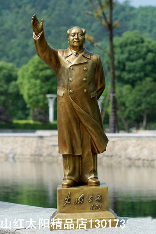 

2020 домашний офис Топ Декор-Большой Китай Мао Цзэдун председатель Мао великая художественная статуя скульптура украшение из латуни 33 см