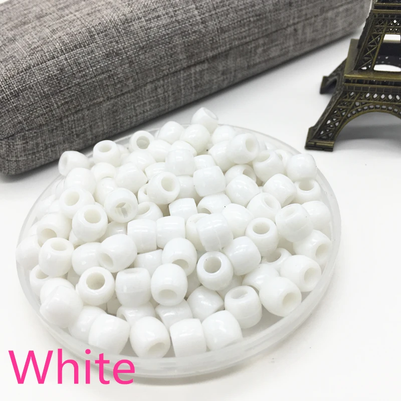100pcs 6mm Bracelet Accessories Children Gift DIY Bracelet Earrings Charms Necklace Beads For Jewelry Making White
