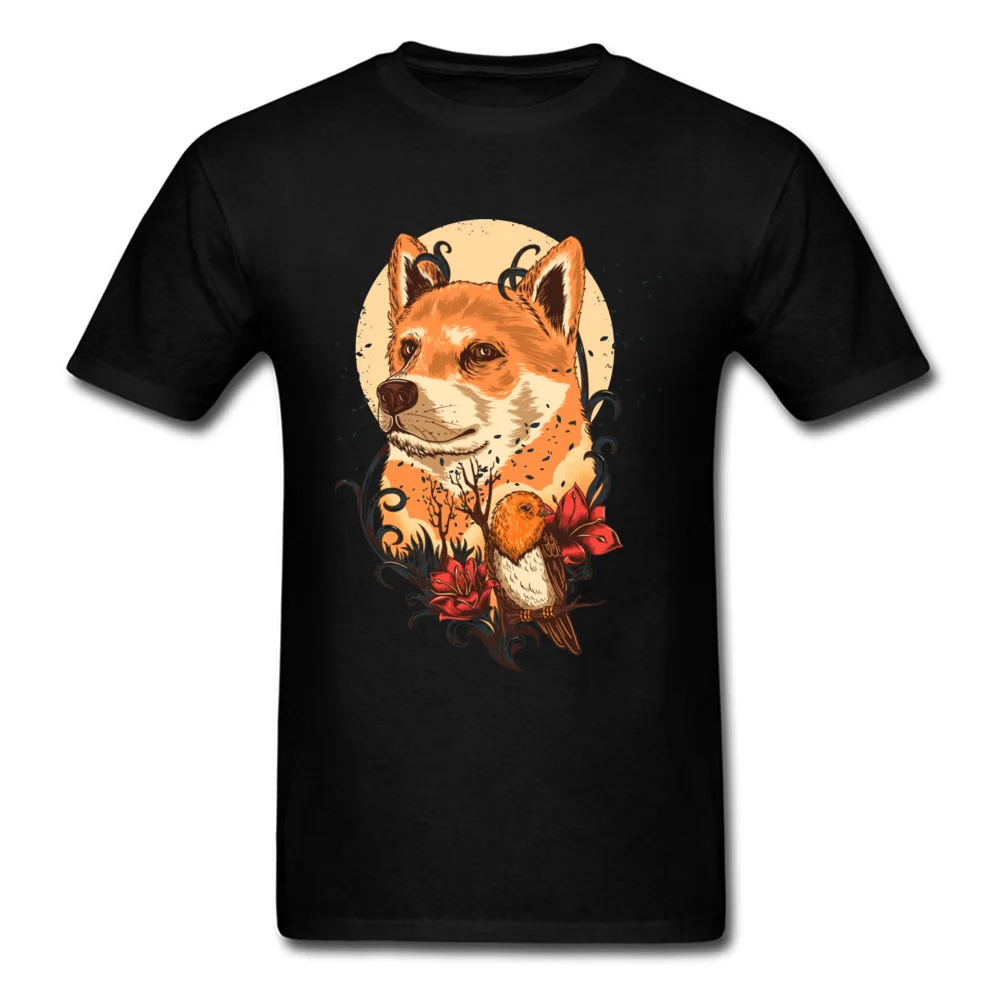 Stay Wild природа собака птицы забавная футболка Гренландия корги для мужчин с
