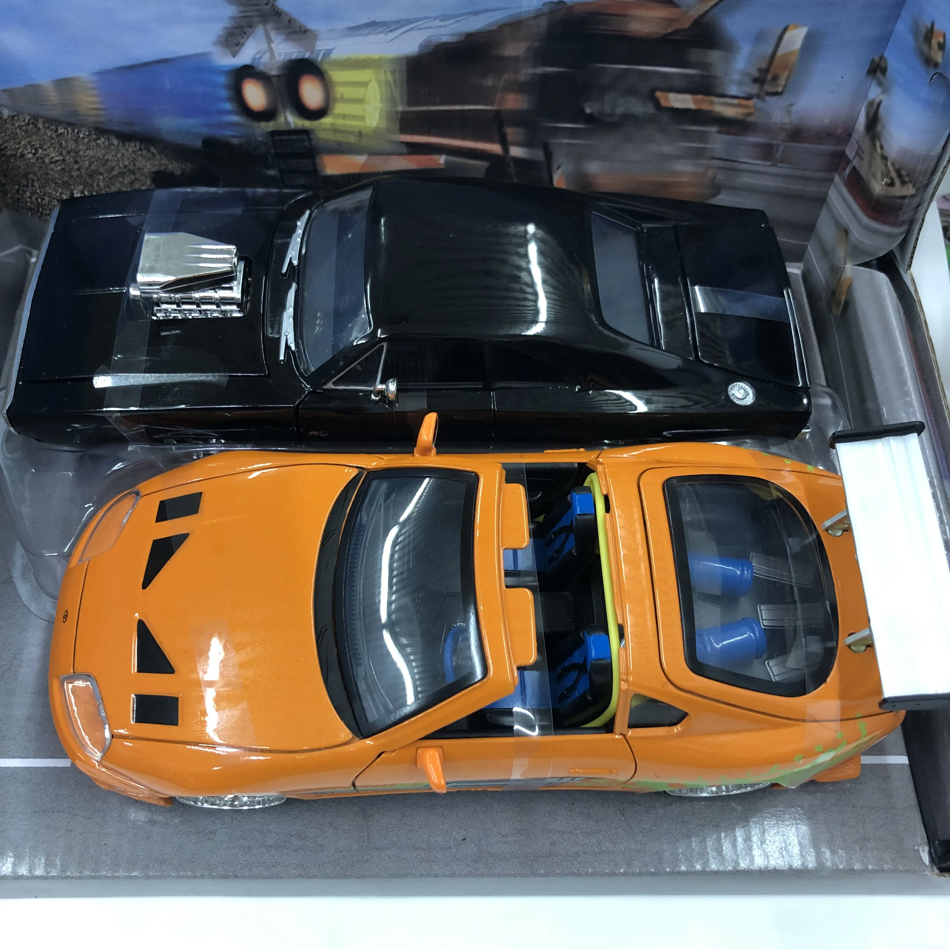 Игрушечный автомобиль Ja da 1:24 Dod ge Challenger и Toyo ta из суперсплава игрушки для детей