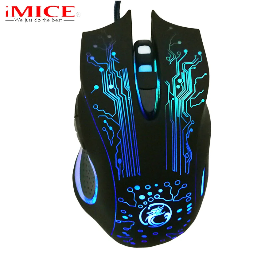 

iMice USB Wired Gaming Mouse Ergonomic LED Backlight Optical Mouse Gamer Cable Mice for PC Computer Laptop for CS GO LOL Dota X9