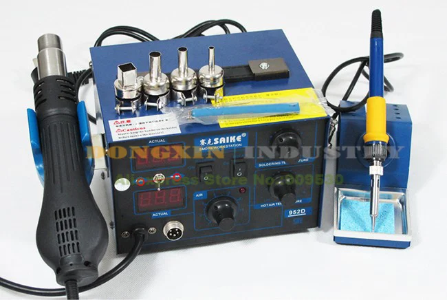 New Arrived 2 in 1 Saike 952D Rework Soldering Station and Hot air gun tool set Original and Brand New
New Arrived 2 in 1 Saike 952D Rework Soldering Station and Hot air gun tool set Original and Brand New