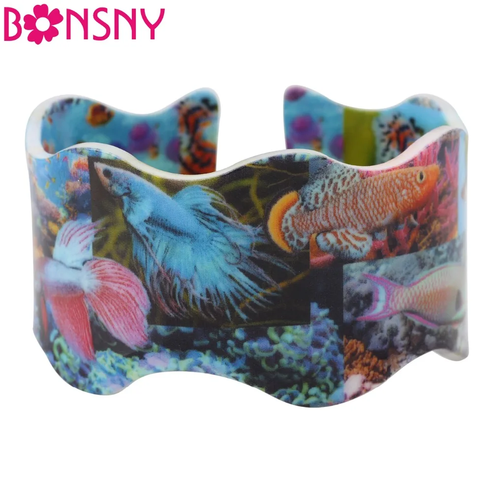 Bonsny Statement Acrylic Wide Ocean Animal Cute Fish Pattern Bracelets Bangles Novelty Jewelry For Women Girls Gift Charms Party
Bonsny Statement Acrylic Wide Ocean Animal Cute Fish Pattern Bracelets Bangles Novelty Jewelry For Women Girls Gift Charms Party