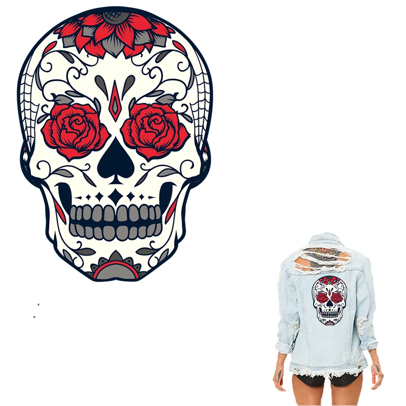 COSBILL Red Rose Skull Patches For Clothing A-level Washable Diy Iron On Transfers For Adult T-shirt Accessory Sticker Y-031
COSBILL Red Rose Skull Patches For Clothing A-level Washable Diy Iron On Transfers For Adult T-shirt Accessory Sticker Y-031