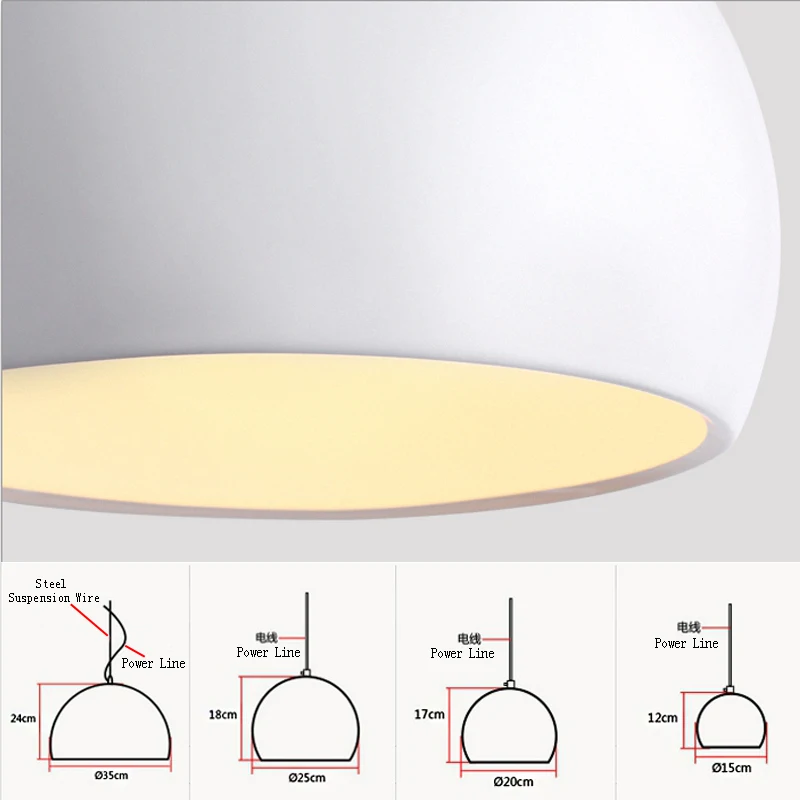 Modern Pendant Light 110V-220V E27 Nordic Cafe Bar Decor Black/White Pendant Hanging Lamp Light Fixtures AC110V/220V E27
Modern Pendant Light 110V-220V E27 Nordic Cafe Bar Decor Black/White Pendant Hanging Lamp Light Fixtures AC110V/220V E27