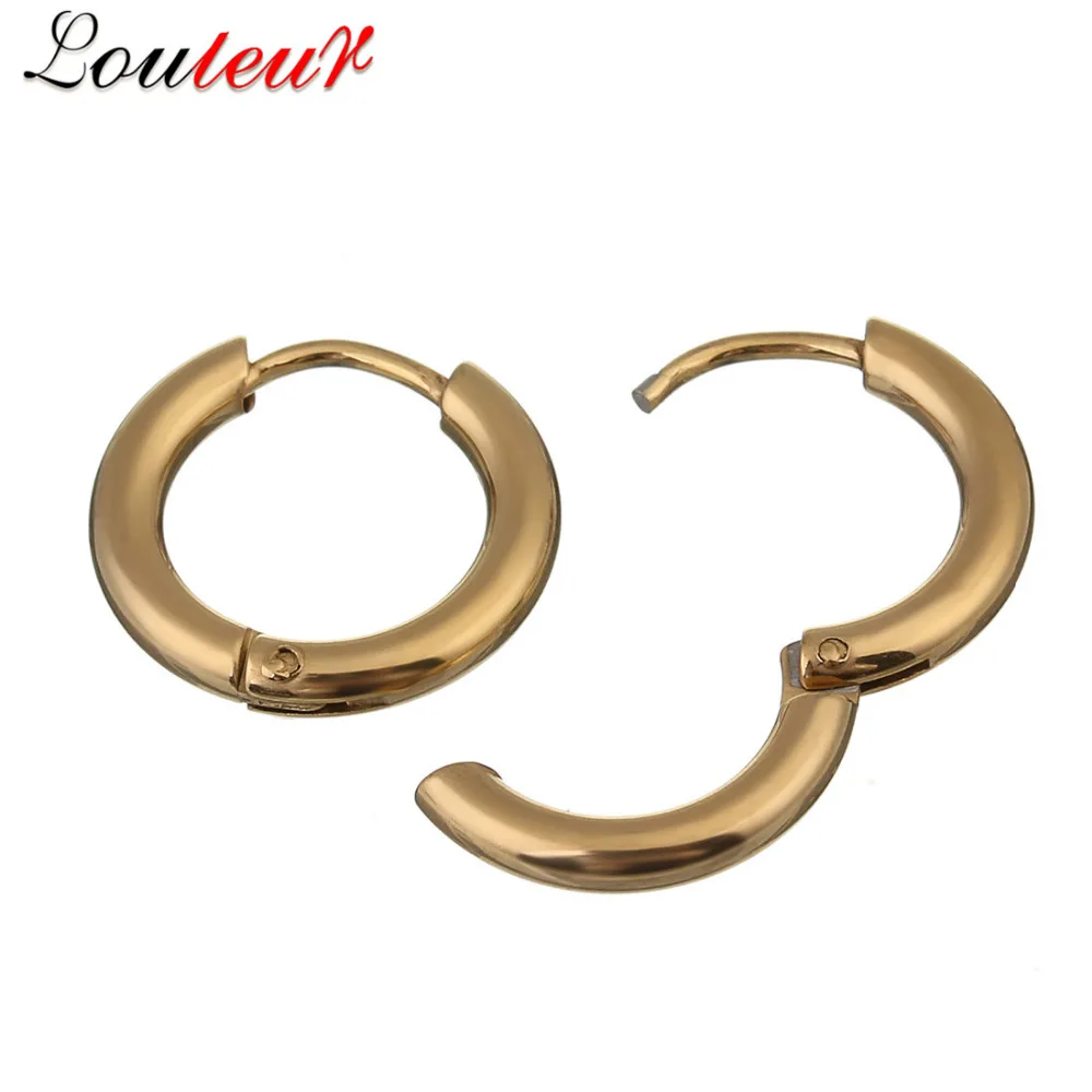 LOULEUR 2pair/lot Gold/Black Color Punk Small Hoop Earrings for Women Men Stainless Steel Clip-on Earring Piercing Ear Jewelry
LOULEUR 2pair/lot Gold/Black Color Punk Small Hoop Earrings for Women Men Stainless Steel Clip-on Earring Piercing Ear Jewelry