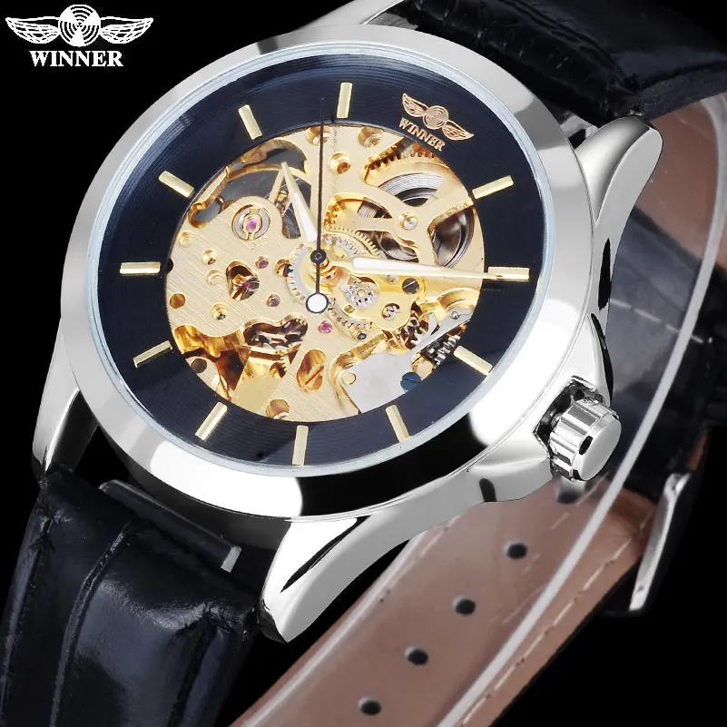 WINNER New Arrival Luxury Skeleton Design Men Watch Automatic Self-Wind Leather Strap Watches Drop Shipping And Wholesale Clock
WINNER New Arrival Luxury Skeleton Design Men Watch Automatic Self-Wind Leather Strap Watches Drop Shipping And Wholesale Clock