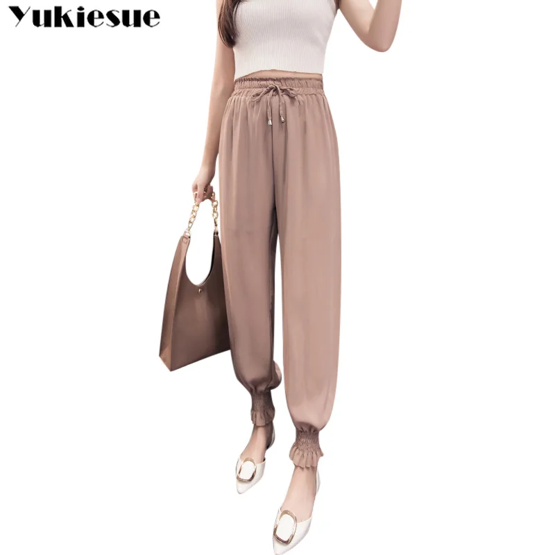Beach Bohemian women's pants with high waist elastic boho chiffon harem pants for women trousers woman pants female Plus size
Beach Bohemian women's pants with high waist elastic boho chiffon harem pants for women trousers woman pants female Plus size