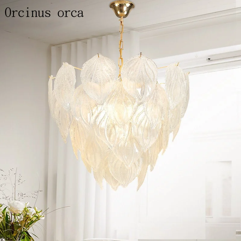 Postmodern simple glass leaf chandelier bedroom living room restaurant Nordic creative personality white chandeliers
Postmodern simple glass leaf chandelier bedroom living room restaurant Nordic creative personality white chandeliers